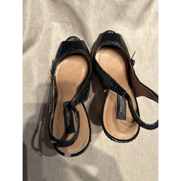 Ann Taylor Perfect Peeptoe Pump Swiftie
8.5 y2k Snakeskin Leather Slingback Heel - Picture 2 of 8